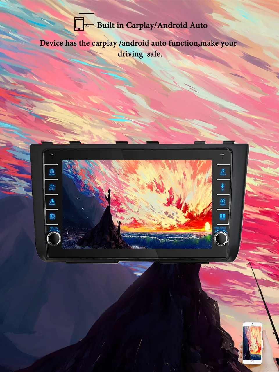 8G+128G Android 14 For Hyundai Creta IX25 2020 - 2022 Car Radio Audio Multimedia Stereo PC Tablet GPS Monitor 2 Din DVD Carplay