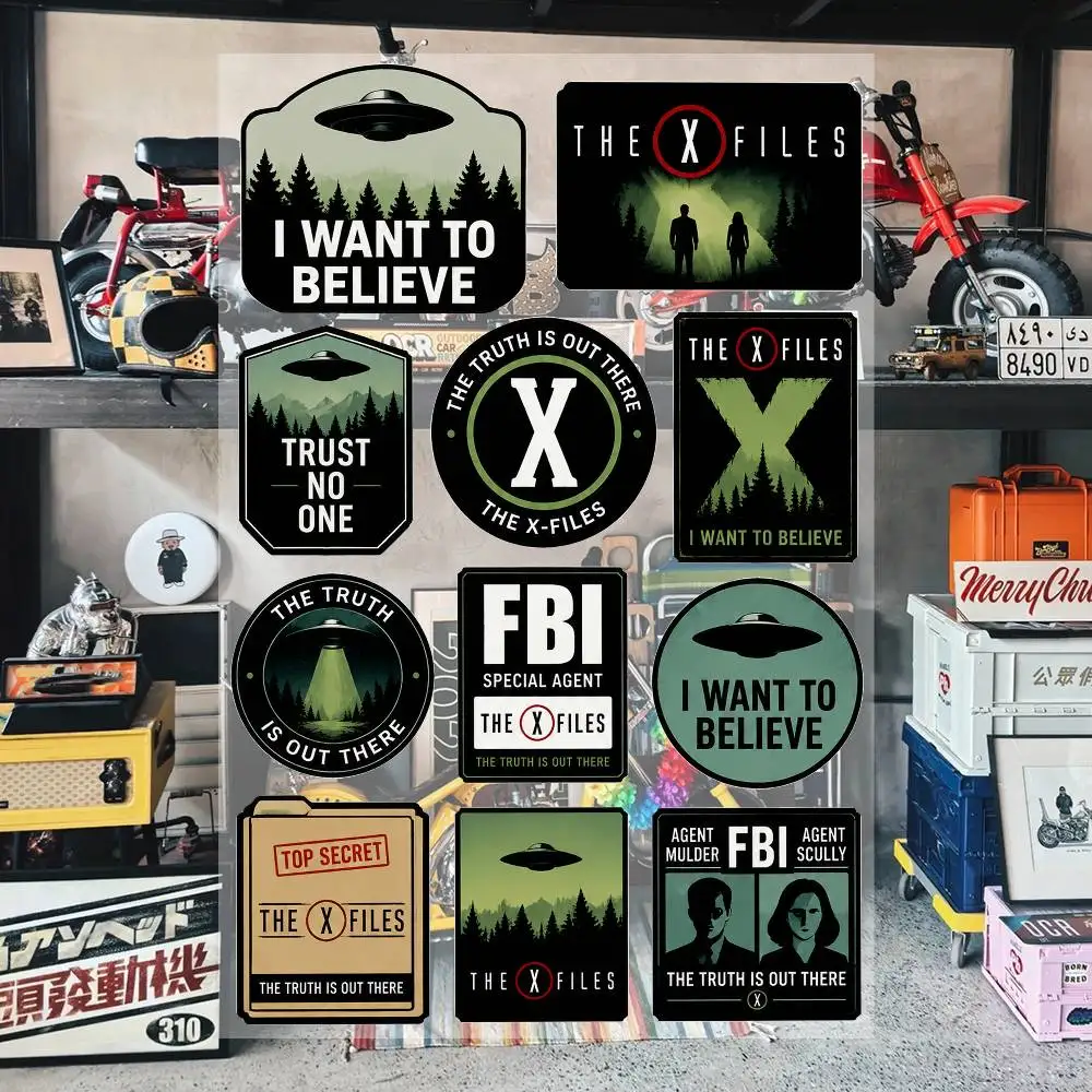 T-he X-Files：I W-anT- T-o BelieV-e Aesthetic Graffiti Waterproof PVC Stickers for Car Motorcycle Skateboard Helmet Notebook