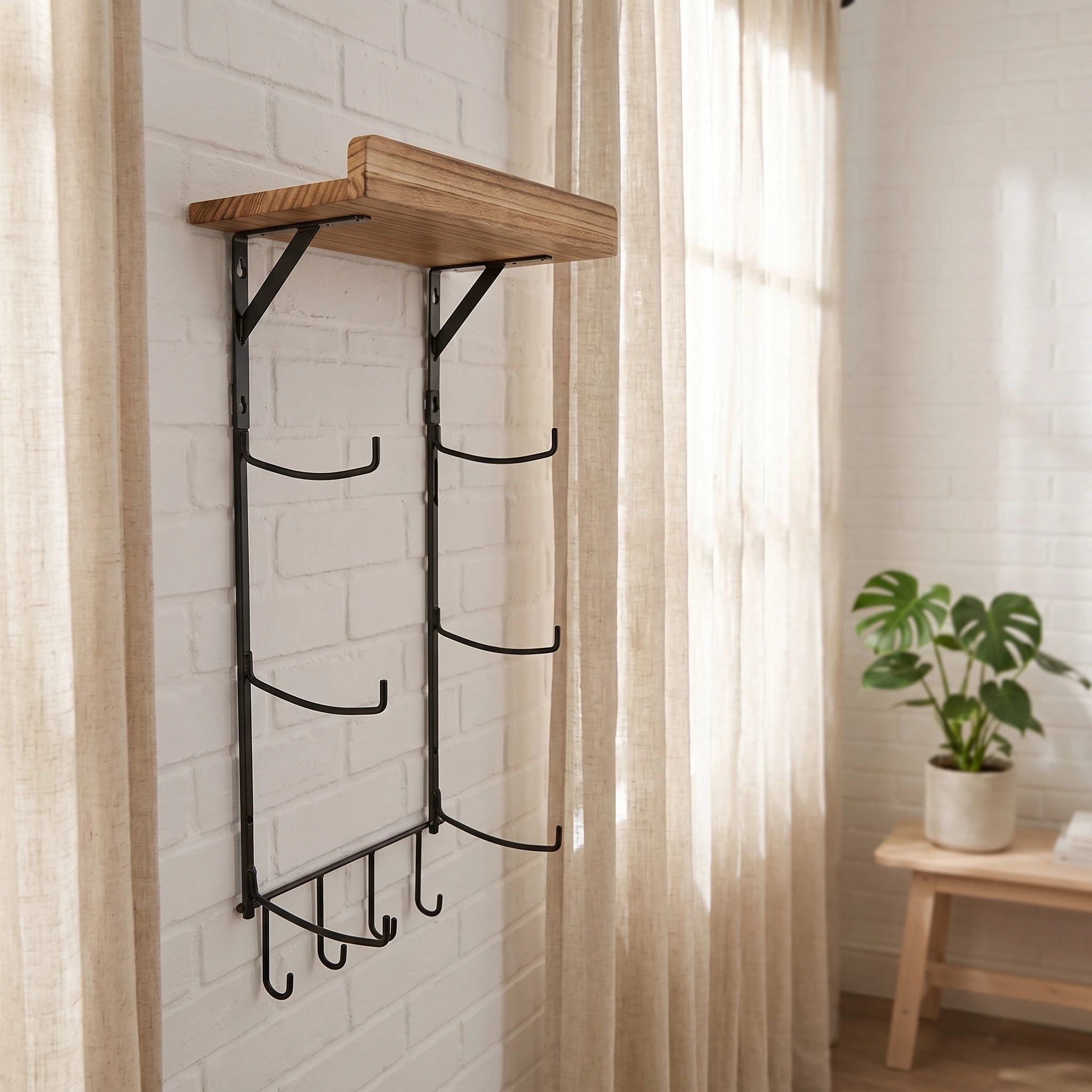 Yoga Mat Storage Rack With Elegant Metal Craft And Multifunctional For Home Gyms Home Gym Organizer Workout Mat Holder