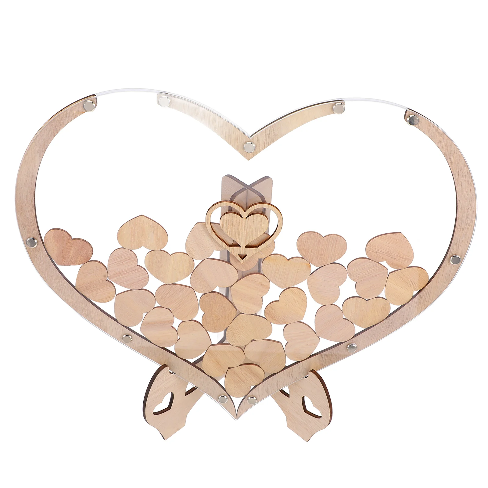 

Heart Shaped Guest Book Wedding Decorations Custom Happy Rustic Valentine Mother Day Wooden Hearts Message Frame