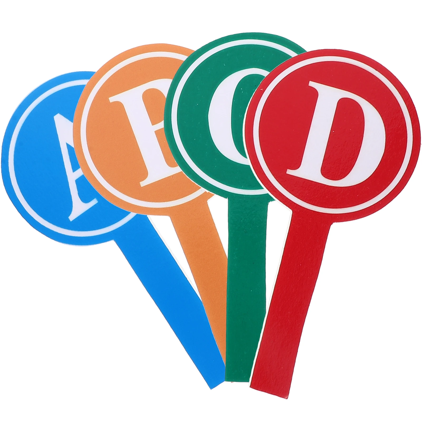 

4pcs Rating Board Single Sided Dry Erase Scoreboard Letters Handheld Foam Thick Practical Competition Voting Paddles