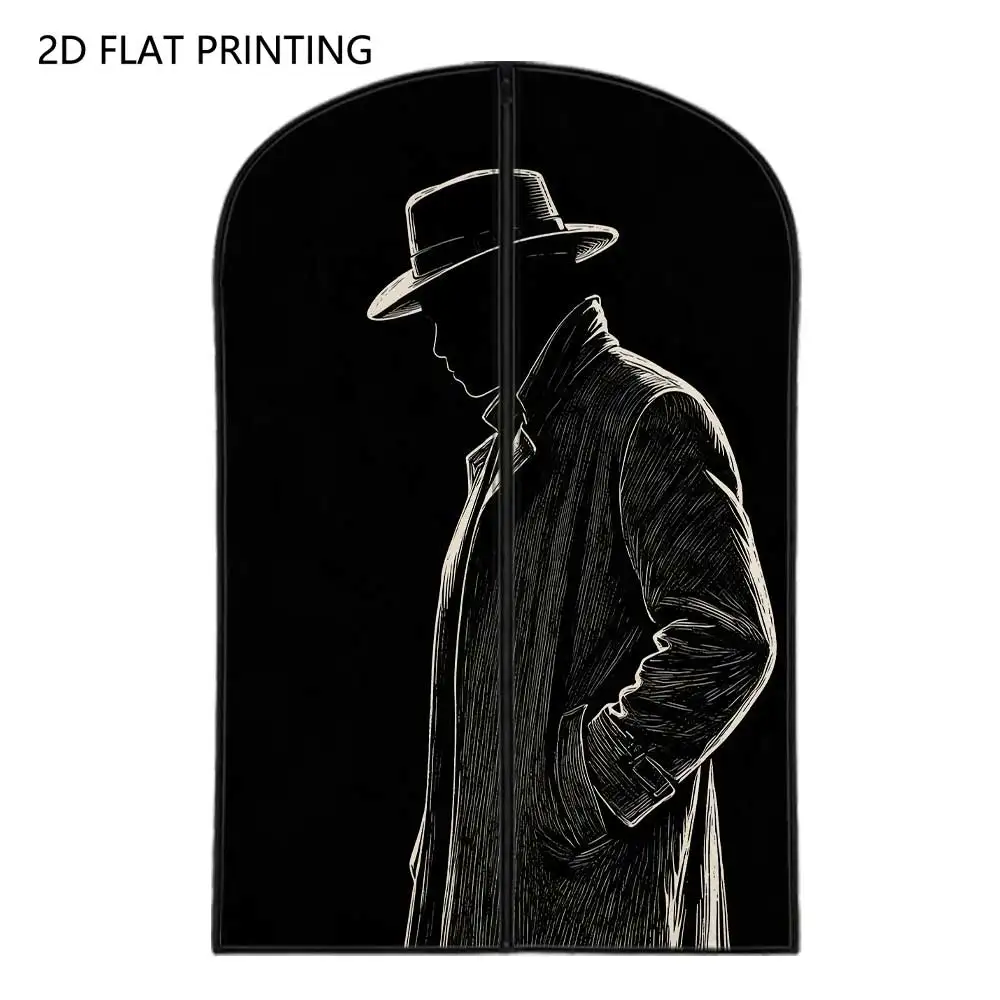 1pc detective figure Compressed Dust Cover Clothes Compression Hanging Storage Bag Household Wardrobe Organizer