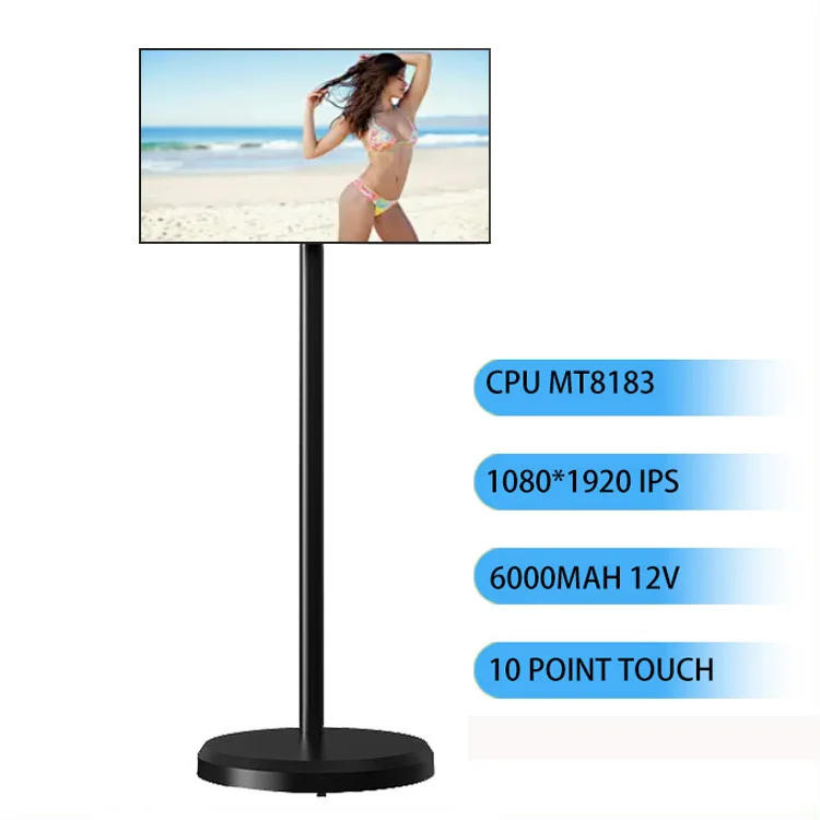 

4K Mobile Tv Screen 21.5 Inch Smart Tv Unit Touch Display Portable Digital Stand Follow By Me TV