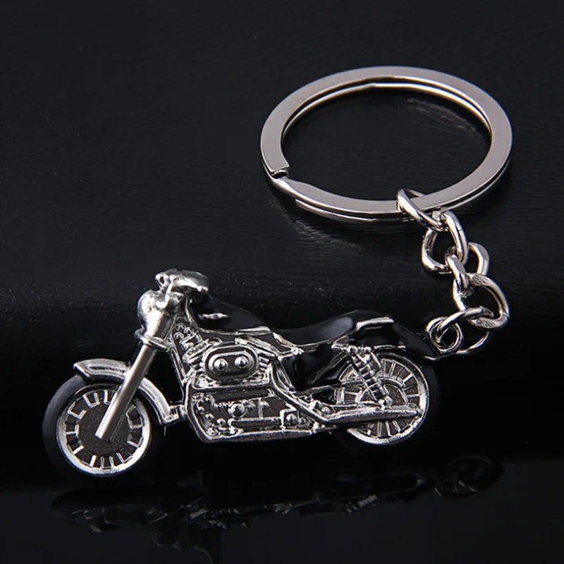 Shiny New Mountain Motorcycle Keychain 3D Cool Motorbike Helmet Keyring Car Key Pendant Bag Charm Accessories Key Chain For Man