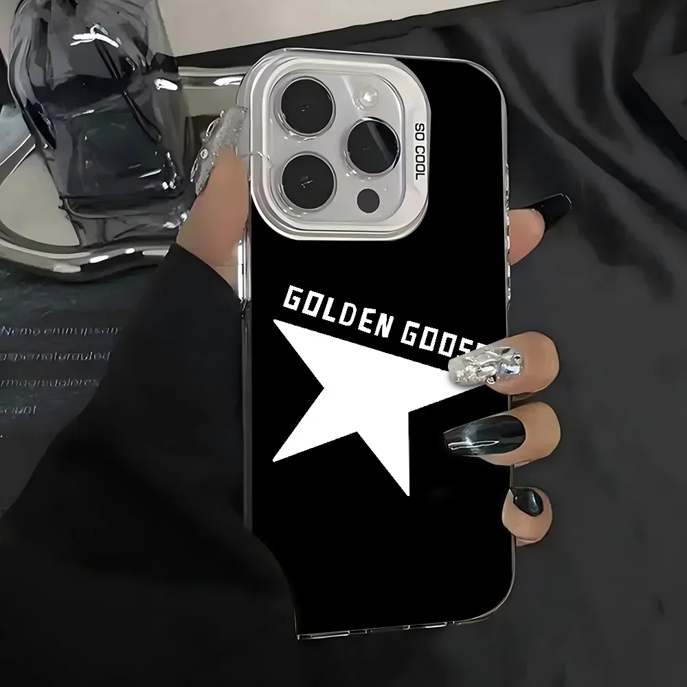 Funda de teléfono en blanco y negro, carcasa plateada de Color IMD para IPhone 16 15 14 13 12 11 Pro Max Plus