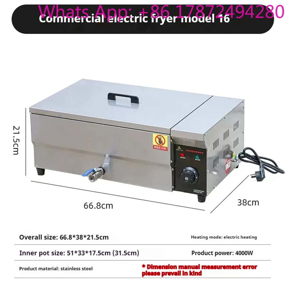 Industrial French Fries Chicken Donut Fryer, Professional Commercial Deep Frying Machine