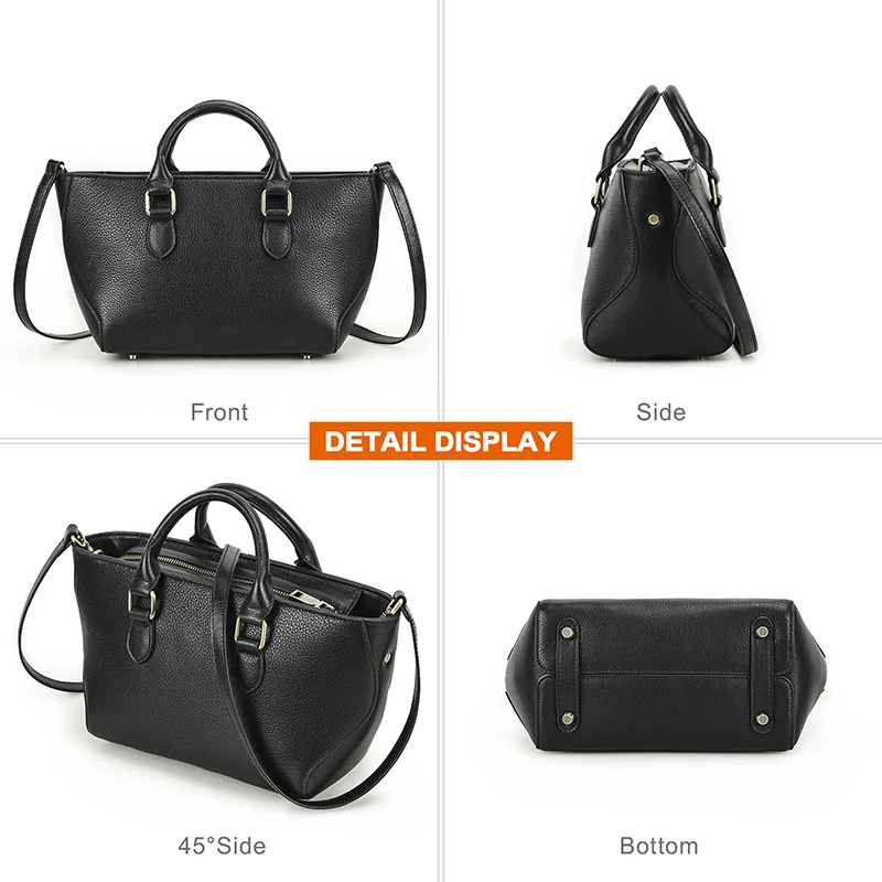 Contact\'S Genuine Leather Women Crossbody Bag Luxury Top Handle Bag Fashion Adjustable Strap Female Shoulder Bag Tote Handbag