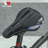 WEST BIKING Comfortable Bicycle Seat Cover Silicone+Temperature Memory Sponge Painless Short Nose Saddle Cover MTB Road Bike