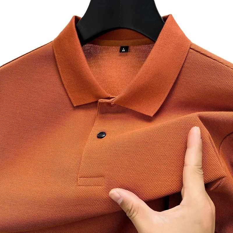 

High-end Summer Men's Short-sleeved POLO Shirt Designer Korean Breathable High-quality Polo Lapel Business Casual Print for Men