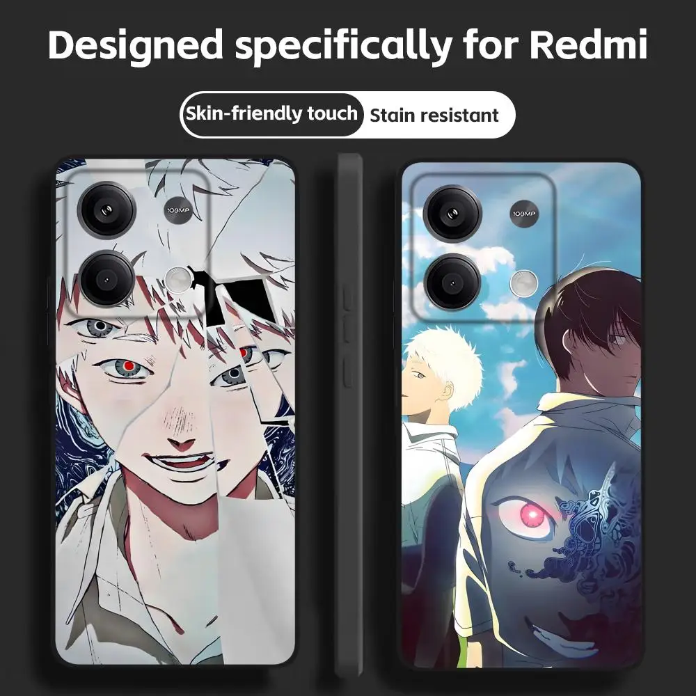 Летний чехол для телефона Hikaru Died для Redmi Note 14 13 12 11 Pro Plus S 5G 14C A3, мягкий черный чехол для телефона