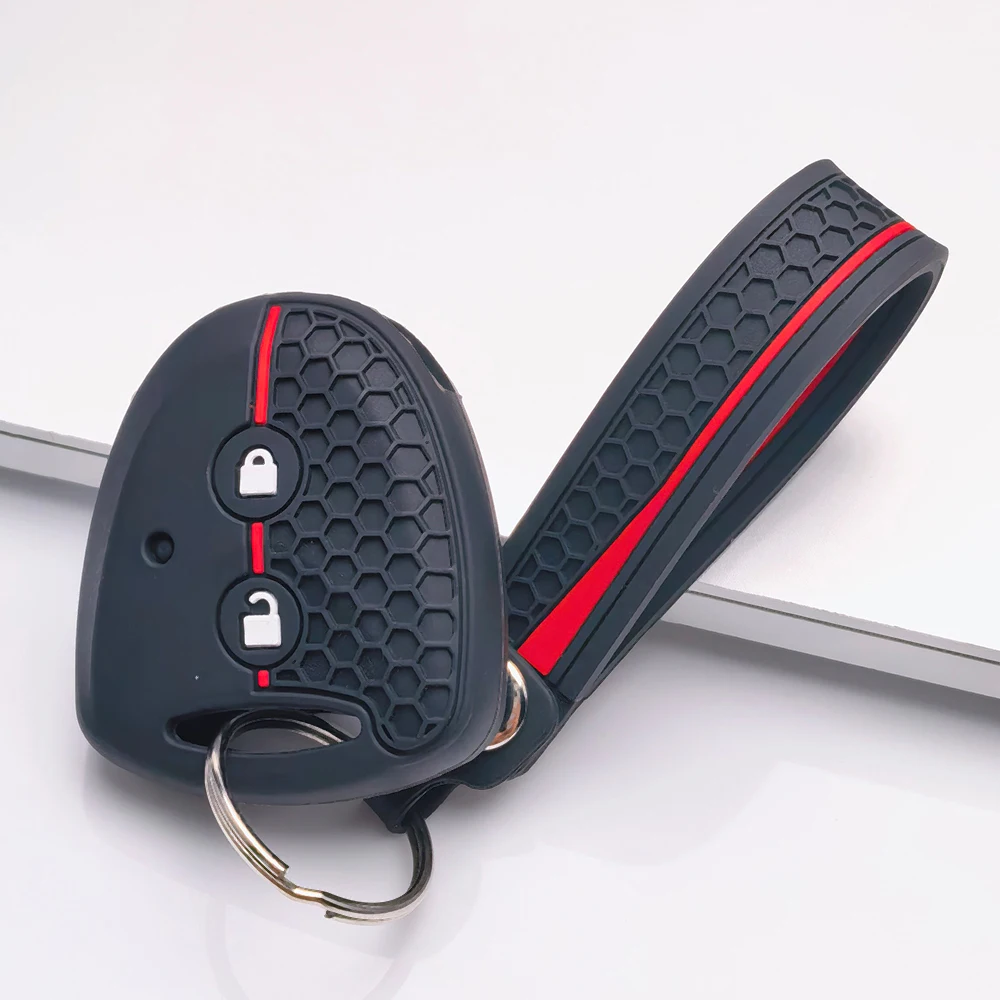 Key Cover for Toyota Hilux Vigo Yaris Corolla Rav4 Vitz Echo Classic 2 with Keychain Anti-Scratch Shockproof Soft Grip New