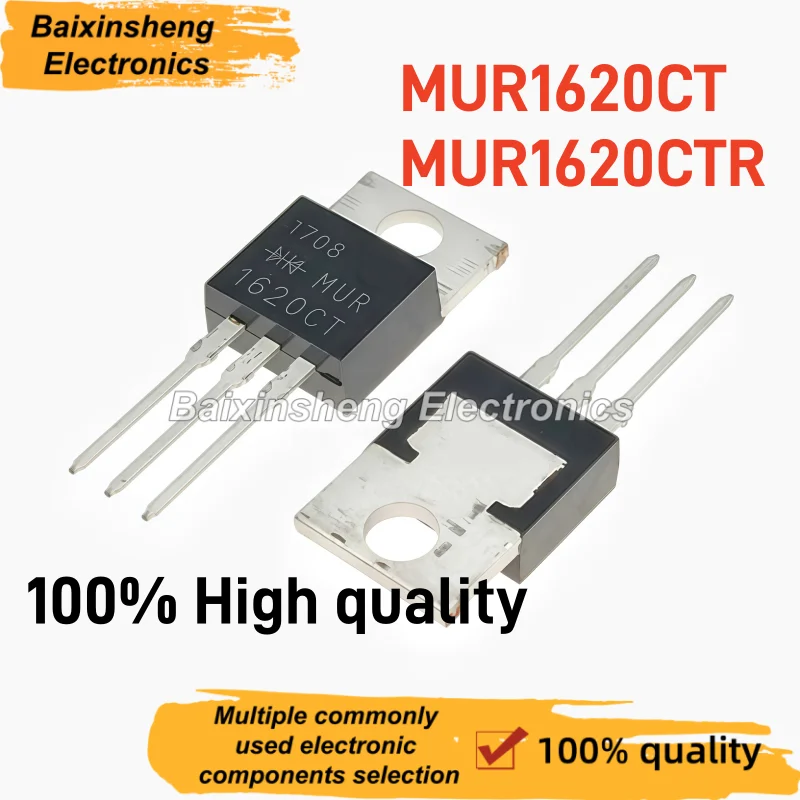 10PCS New MUR1620CT MUR1620CTR TO‑220 Ultrafast Recovery Diode 16A 200V Common Cathode Power Rectifier Electronic Components
