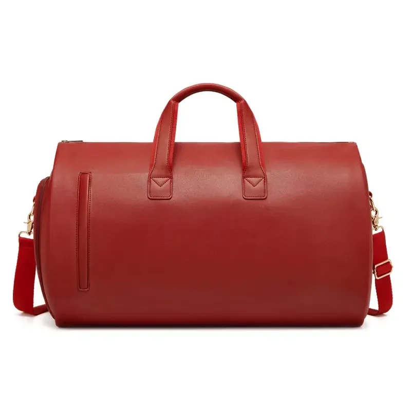 Women Fashion PU Messenger Bag Large Capacity Travel Set Hand Luggage Business Fitness Dress Portable Storage for Women Large