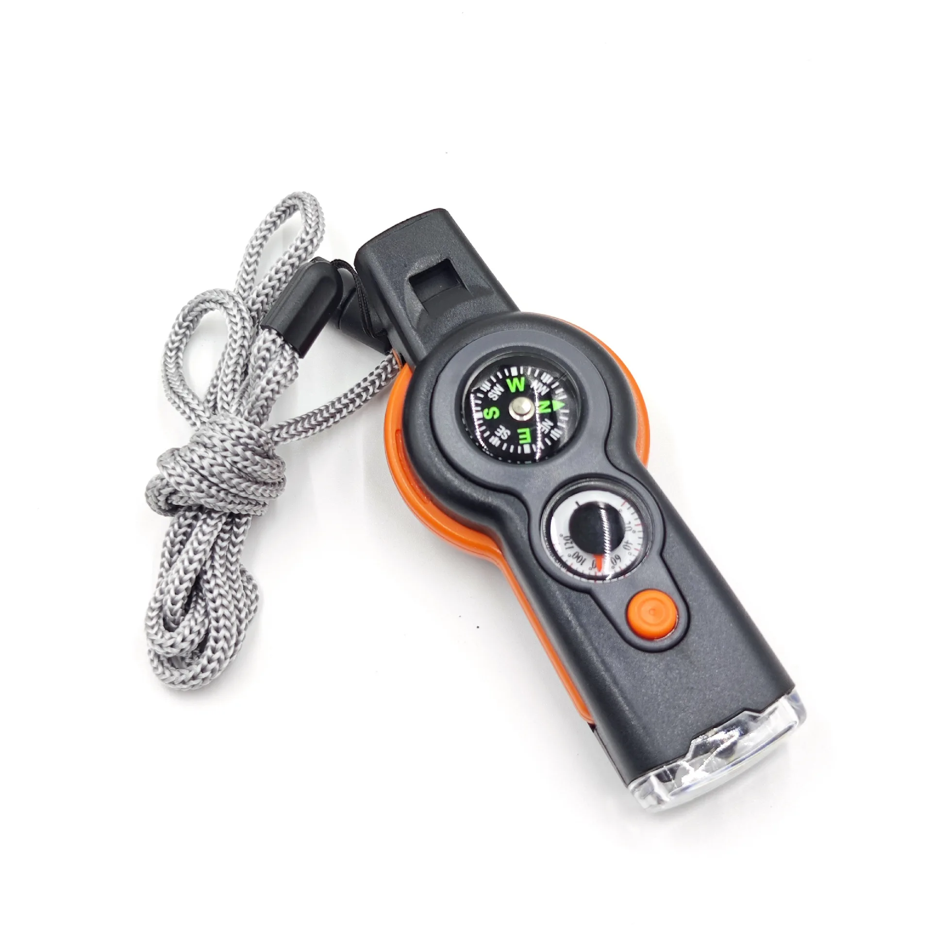 Multifunctional Portable Outdoor Navigation Compass Waterproof with Lifesaving Thermometer and Whistle for Mountaineering