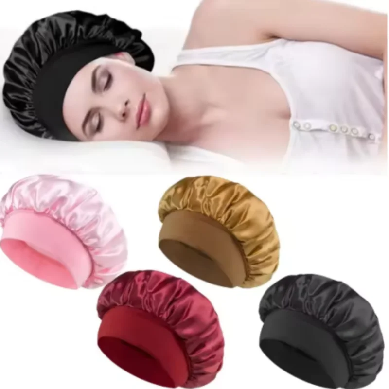 1/3/5/10pcs Mix Satin Bonnet Silk Bonnet Hair Bonnet Sleeping Slouchy Beanie Hat Satin Sleep Cap For Women's Natural Curly Hair
