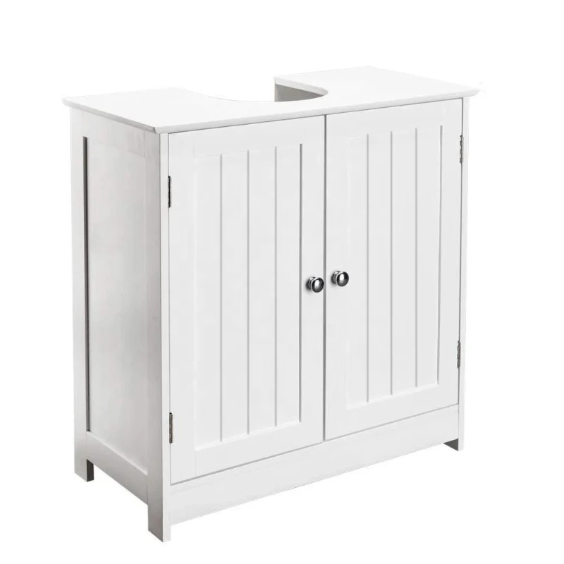 Bathroom Vanity Cabinet Set Modern White Floor Stand Sink Cabinet with Shelf