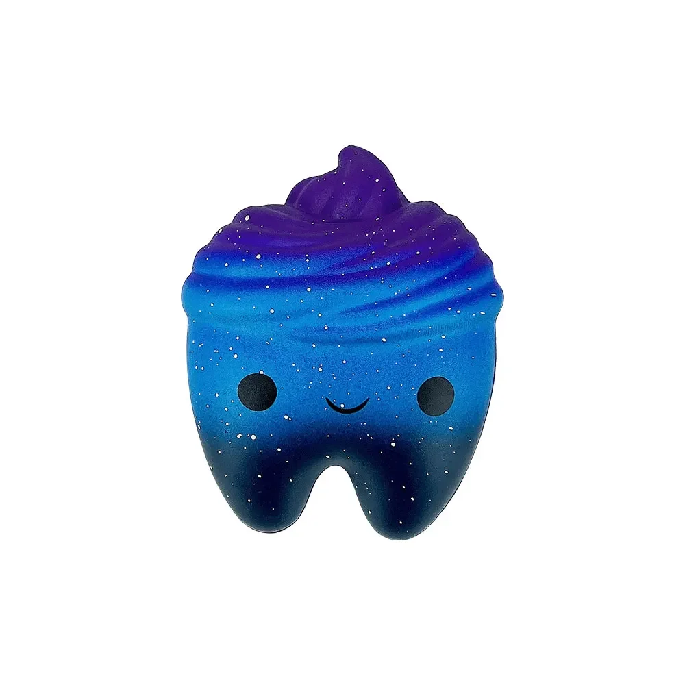 Presente de dentista para crianças e adultos - brinquedo sensorial de apertar de subida lenta em forma de dentes, modelo de demonstração de inquietação manual anti-ansiedade