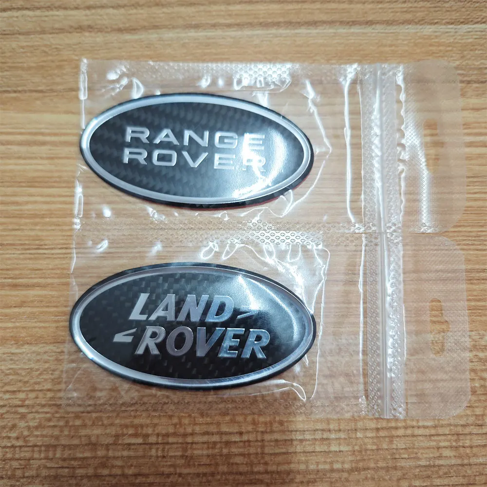 3d Carbon Logo Land Rover Emblemat Samochodowa przednia kratka Naklejka tylna do Land Rover Discovery 2 3 4 5 Defender Evoque Accessorie