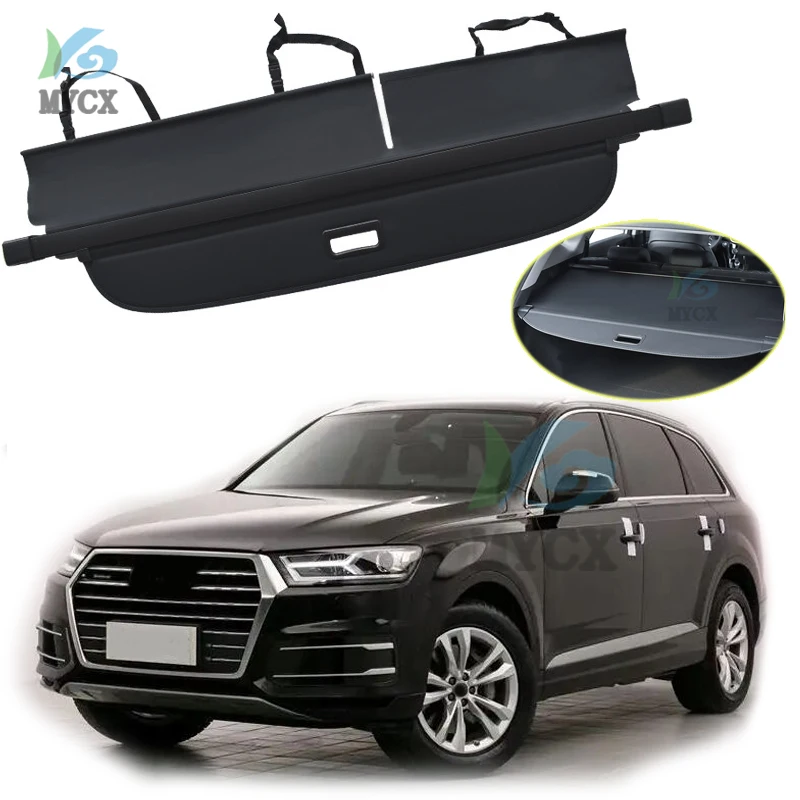 

Car Interior Rear Trunk Cargo Luggage Cover Security Shade Shield Curtain Retractable Cargo Cover For Audi Q7 2016-2018