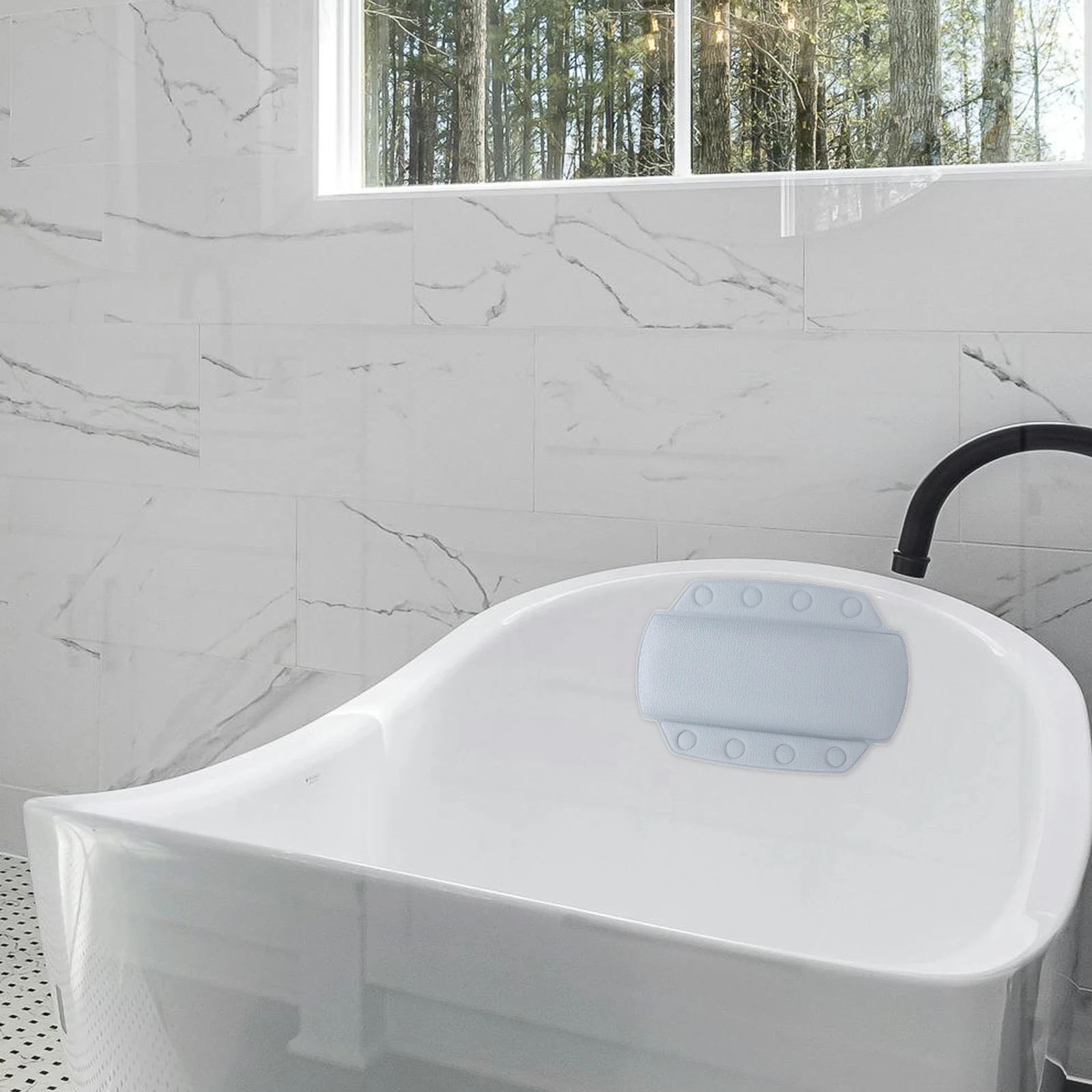 

Bathtub Pillow Comfortable Headrest Cushion Non Slip Pvc Foam Bath Tub Support Soaking Relax Hotel Spa Easy Clean Universal Fit
