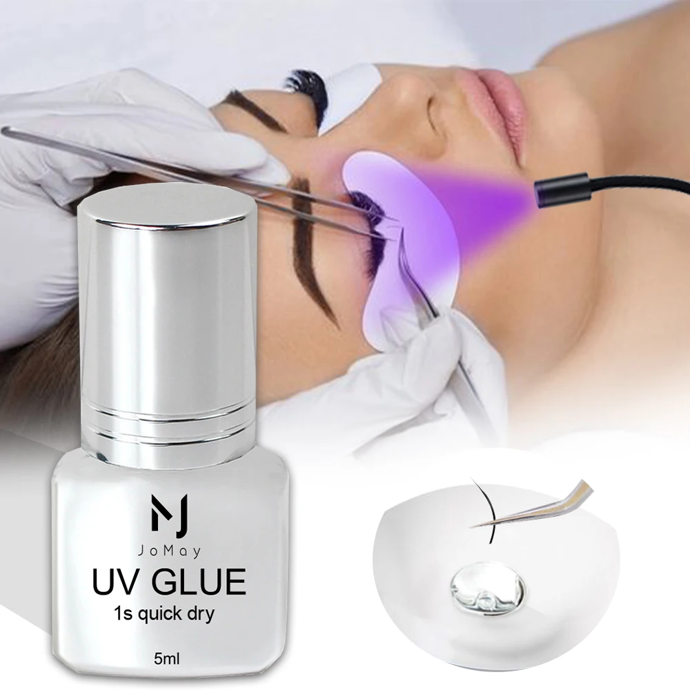 JOMAY UV Glue For Eyelash Extension Adhesive Waterproof Long Lasting Quick Drying Professional UV Lash Glue 5ml