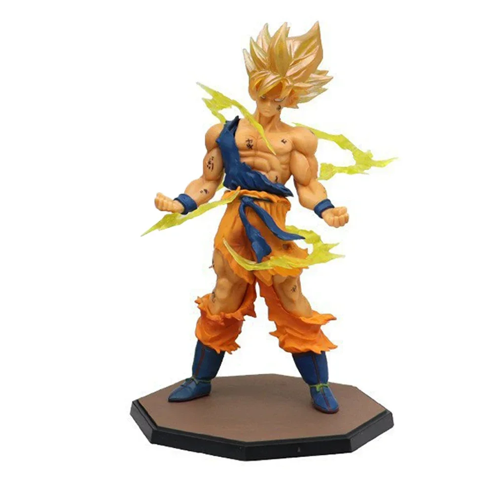 Hot Dragon Ball Son Goku Super Saiyan Anime Figure 16cm Goku DBZ Action Figure Model Gifts Collectible Figurines for Kids image 2