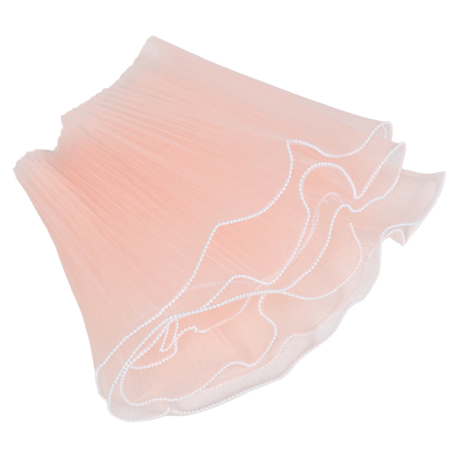

Fake Pearl Edge Wrinkled Wavy Yarn Floral Mesh For Bouquet Packaging Florist Supplies Wedding Birthday Pink Flower 3D Textured