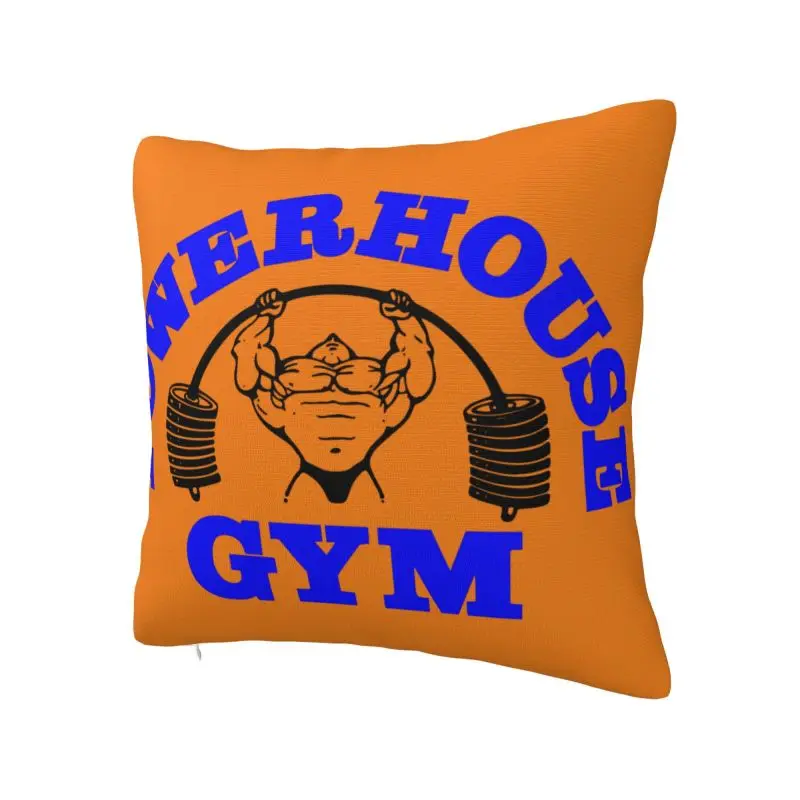 Powerhouse Gym Cushion Cover Bodybuilding Fitness Velvet Modern Throw Pillow Case Decor Home