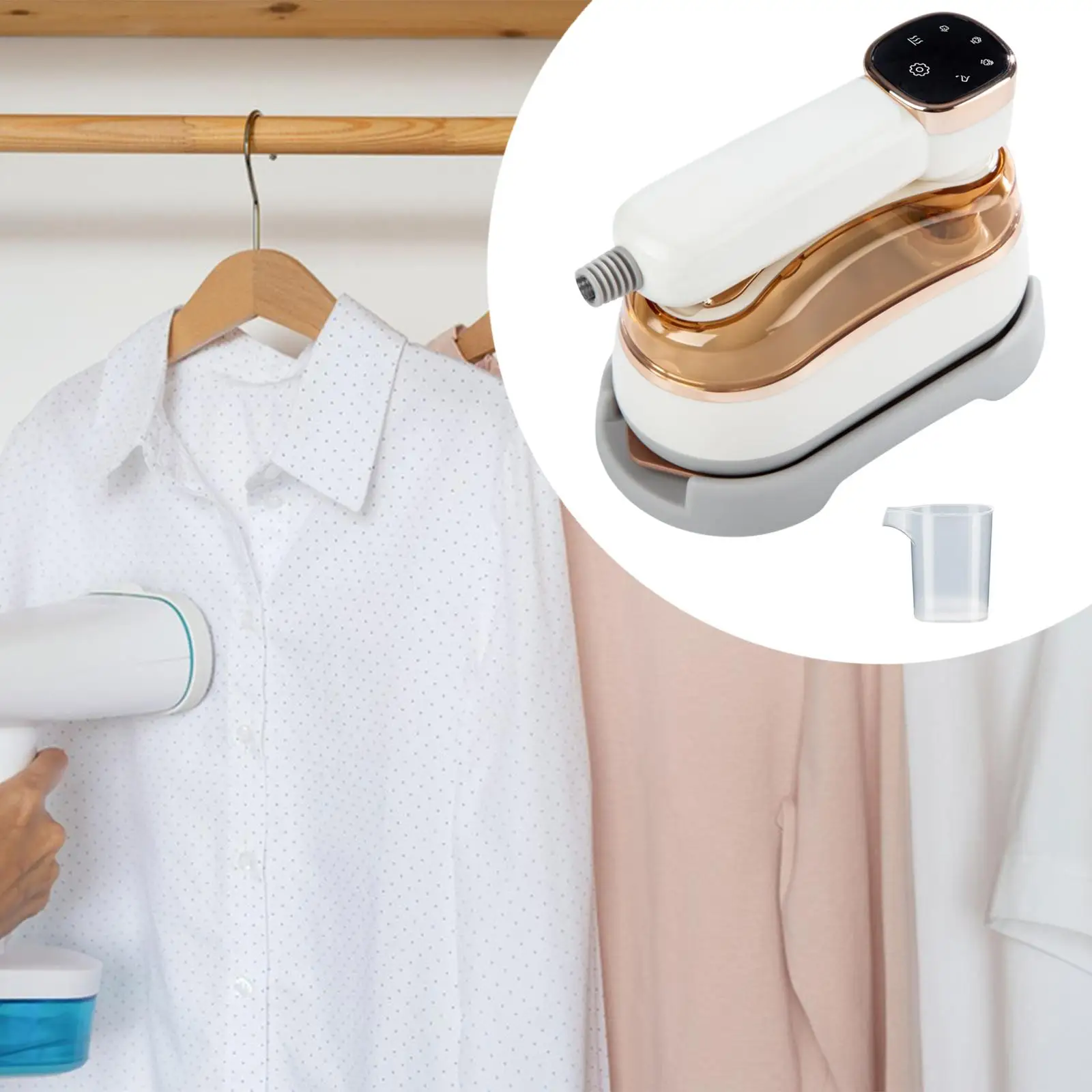 

Travel Steamer Iron Support Dry and Wet Compact Small Ceramic Panel Shirt Ironing Machine for Home Use Traveling Dorm Household