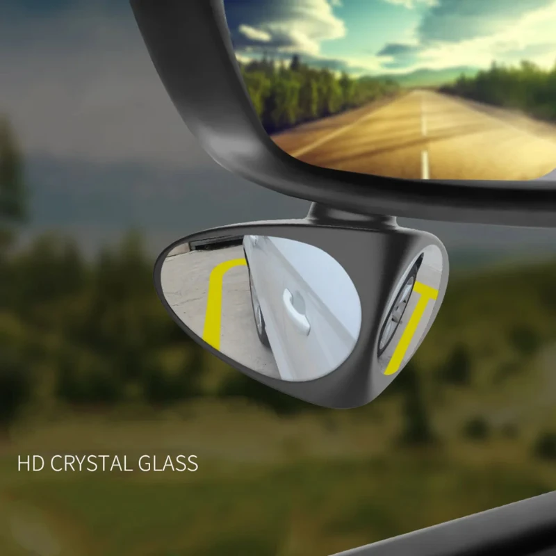 360-degree rotating double-sided car blind spot convex mirror, suitable for reverse parking assist rearview mirrors