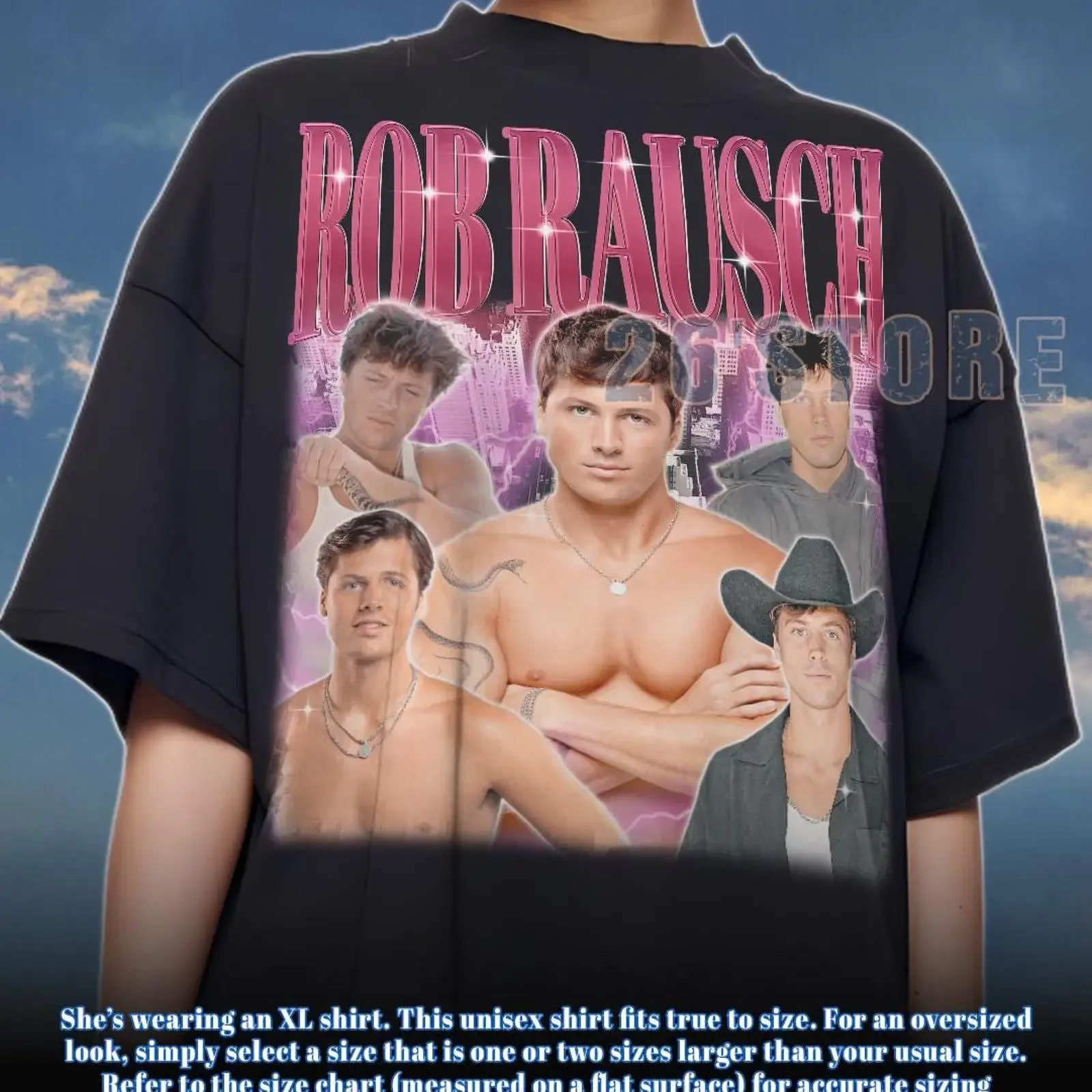 ROB RAUSCH T Shirt SweaT Merch Lover vintage Washed Comfortable Versatile homme designer clothes Stretched Casual Stylish