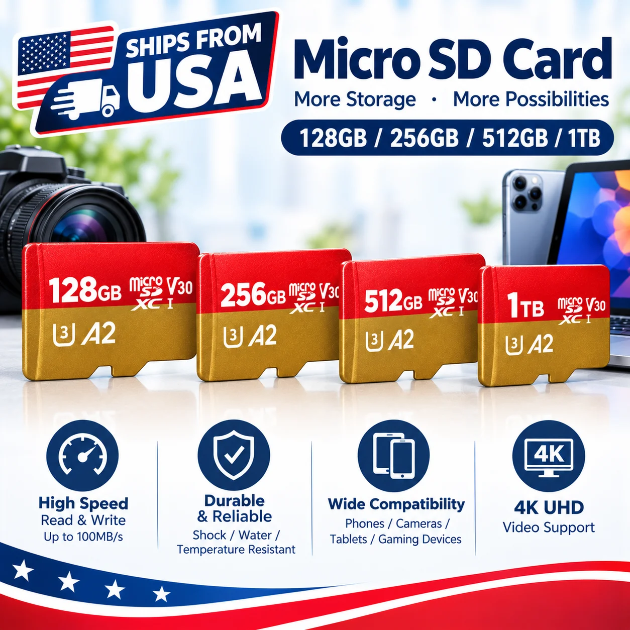 128GB/256GB/512GB/1TB Memory Card Portable High Speed Micro TF Card for Android Smartphone Tablet Camera Accessories