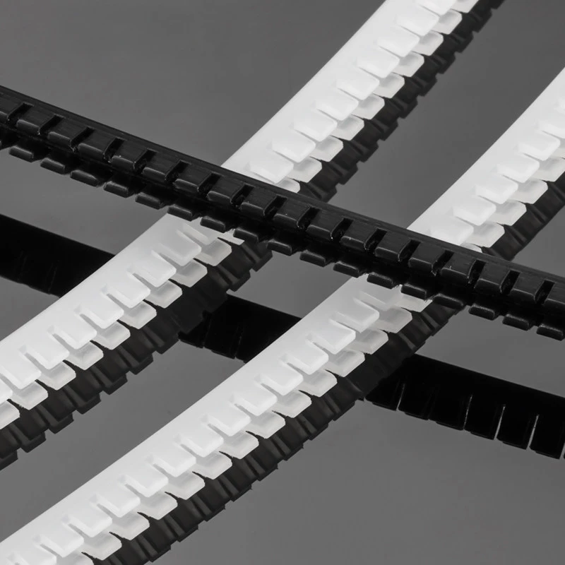 Flexible Gear‑Shaped Cable Protector Sleeve, KG Series Free‑Use Insulation Wire Grommet Strip Black White For Wiring Hole Protec