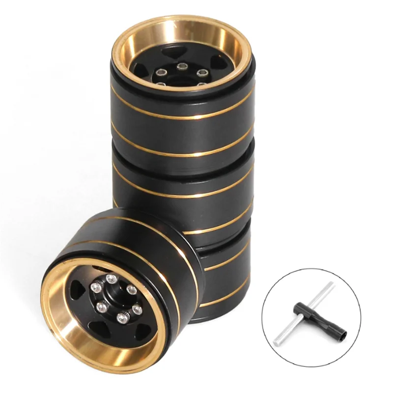 4 шт. 1,0 латунная ступица колеса для 1/18 TRX4M SCX24 FCX24 RC автомобильные детали для обновления