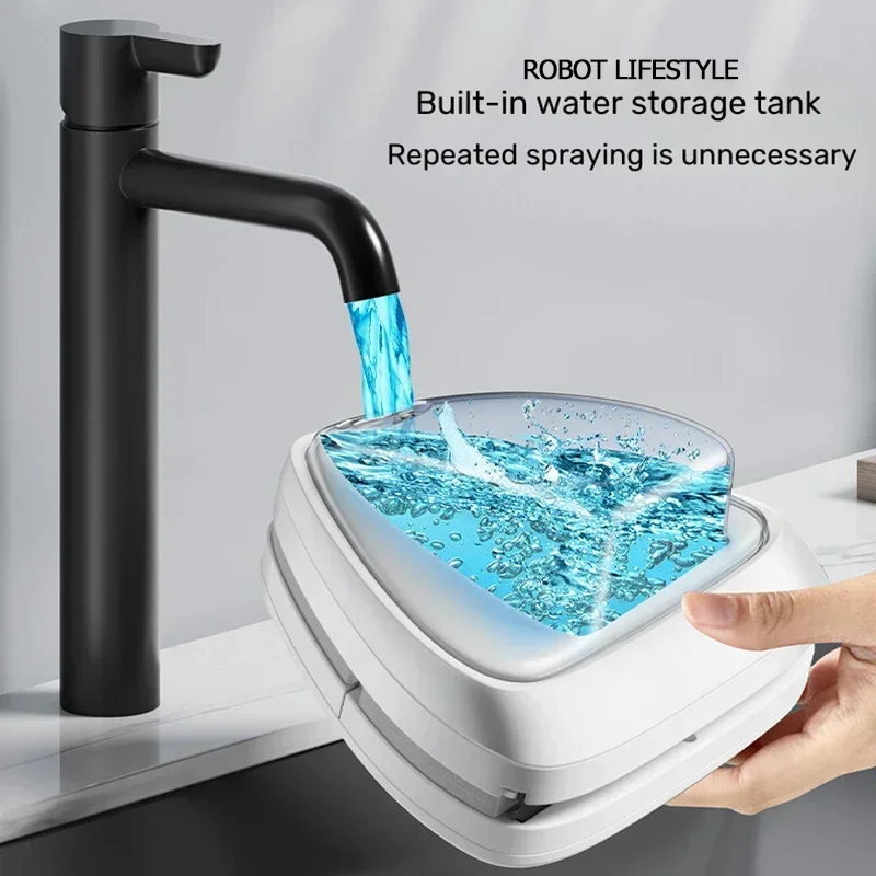 Upgrade Magnetic Glass Cleaner Automatic Drainage Wiper Glass Double Sided Window Washer Cleaner Brush Household Cleaning Tool