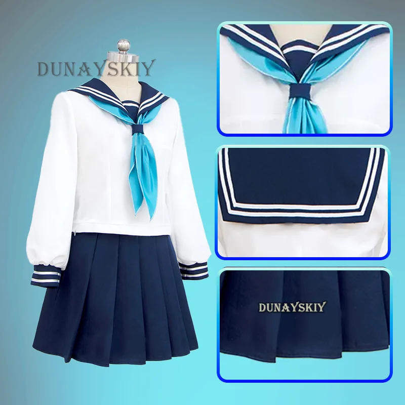 Noko Shikanoko Cosplay Costume Wig Anime My Deer Friend Nokotan Dress School Uniform JK Sailor Skirt Headwear Torako Koshi Women