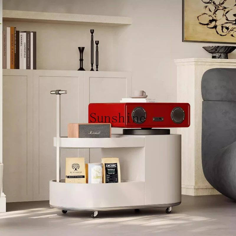 Simple and modern movable sofa side few multi-functional creative cart small coffee table