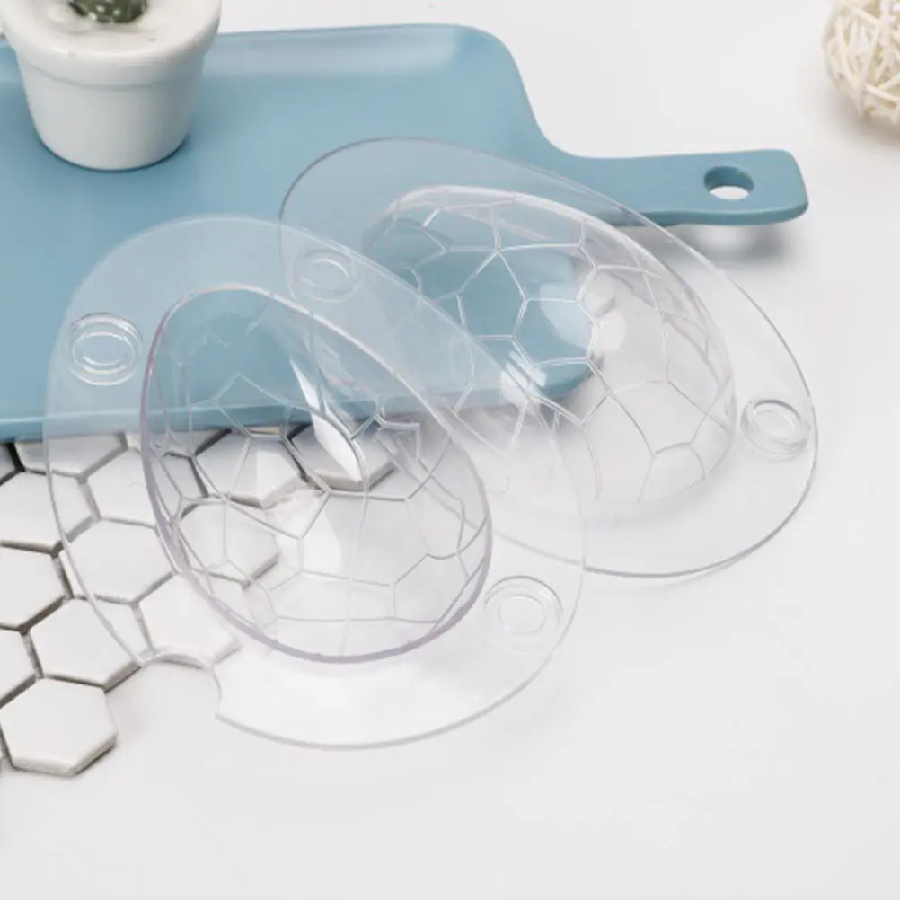 

2pcs Chocolate Mold Dinosaur Eggs Easter Egg shaped Transparent Baking Plastic Cookie Mold Reusable Safe Non toxic for Home
