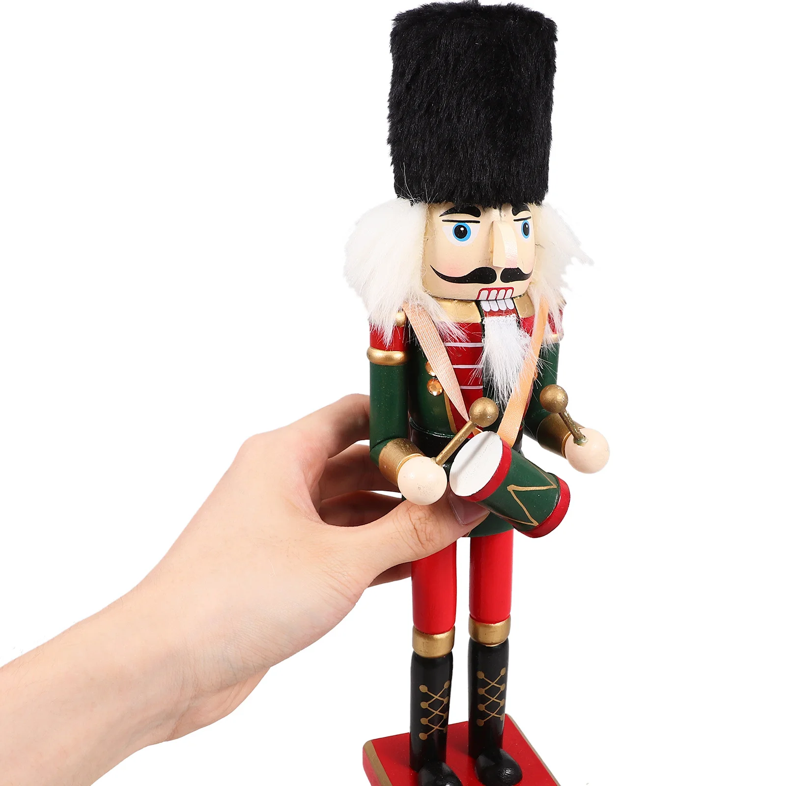 

Christmas Nutcrackers Figures Wood Craft Decoration Bright Hand-Painted Wooden Statue Holiday Party Favor Festive Decor