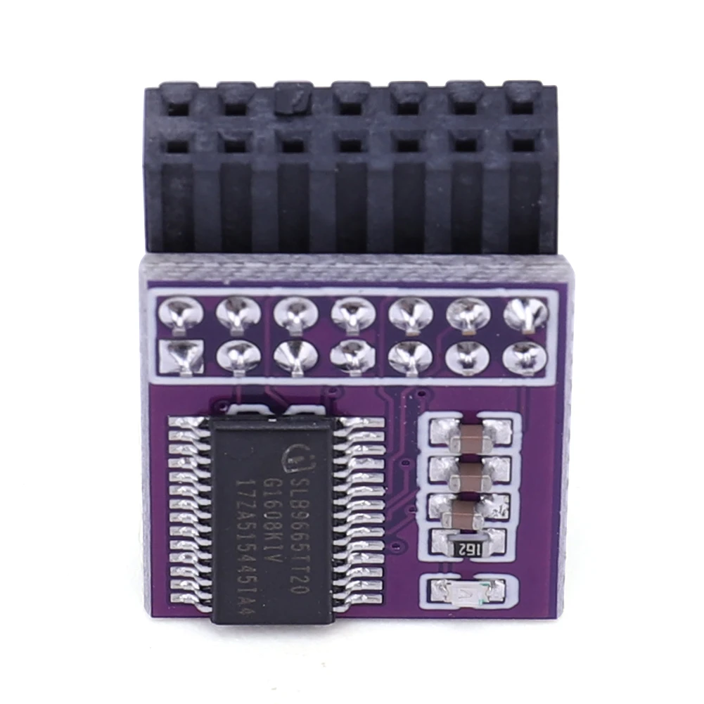 14Pin بطاقة عن بعد LPC واجهة GC-TPM2.0 مجلس وحدة التحكم عن بعد دعم اللوحة الأم متعددة العلامات التجارية البسيطة لاختبار ترقية WIN11