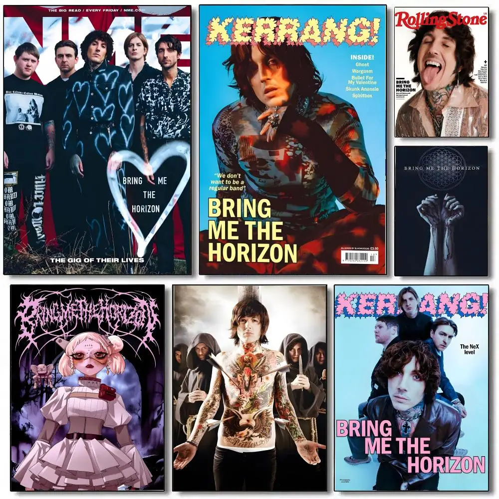Band B-Bring M-Me The Horizon Poster Sticky Painting Prints Wall Art Waterproof Home Living Bed Room Bar Cafe Aesthetic Decor