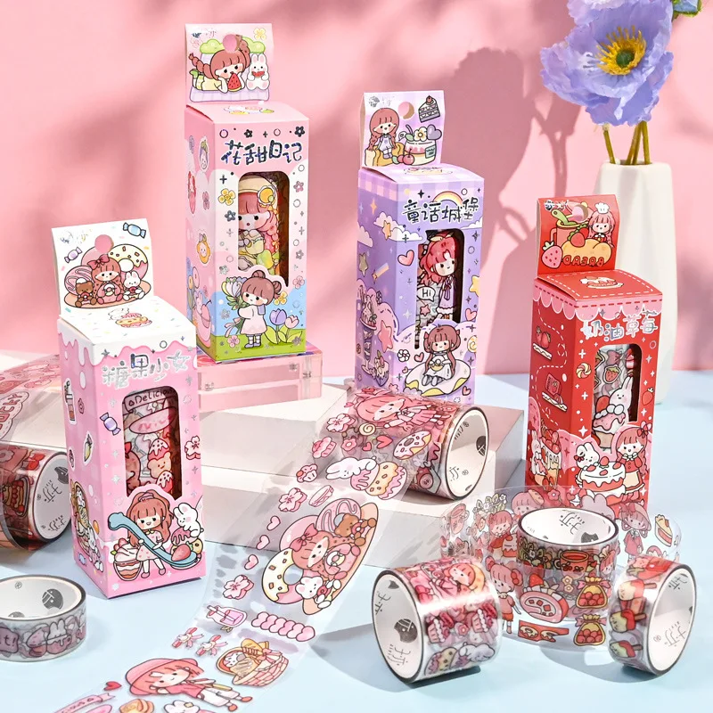 3pcs Tape Set Hand Account Decorative Stickers PET  Tape Sticker Washi Tape Set