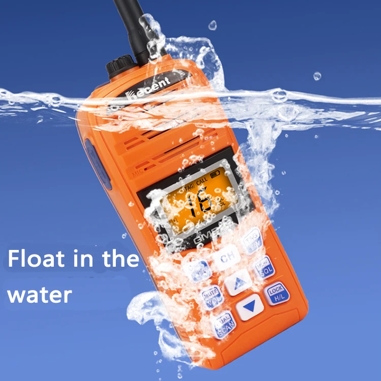 Portable GMDSS IPX7 Waterproof Emergency Rescue CCS EC Walkie Talkie GMDSS VHF Two-Way Wireless Phones