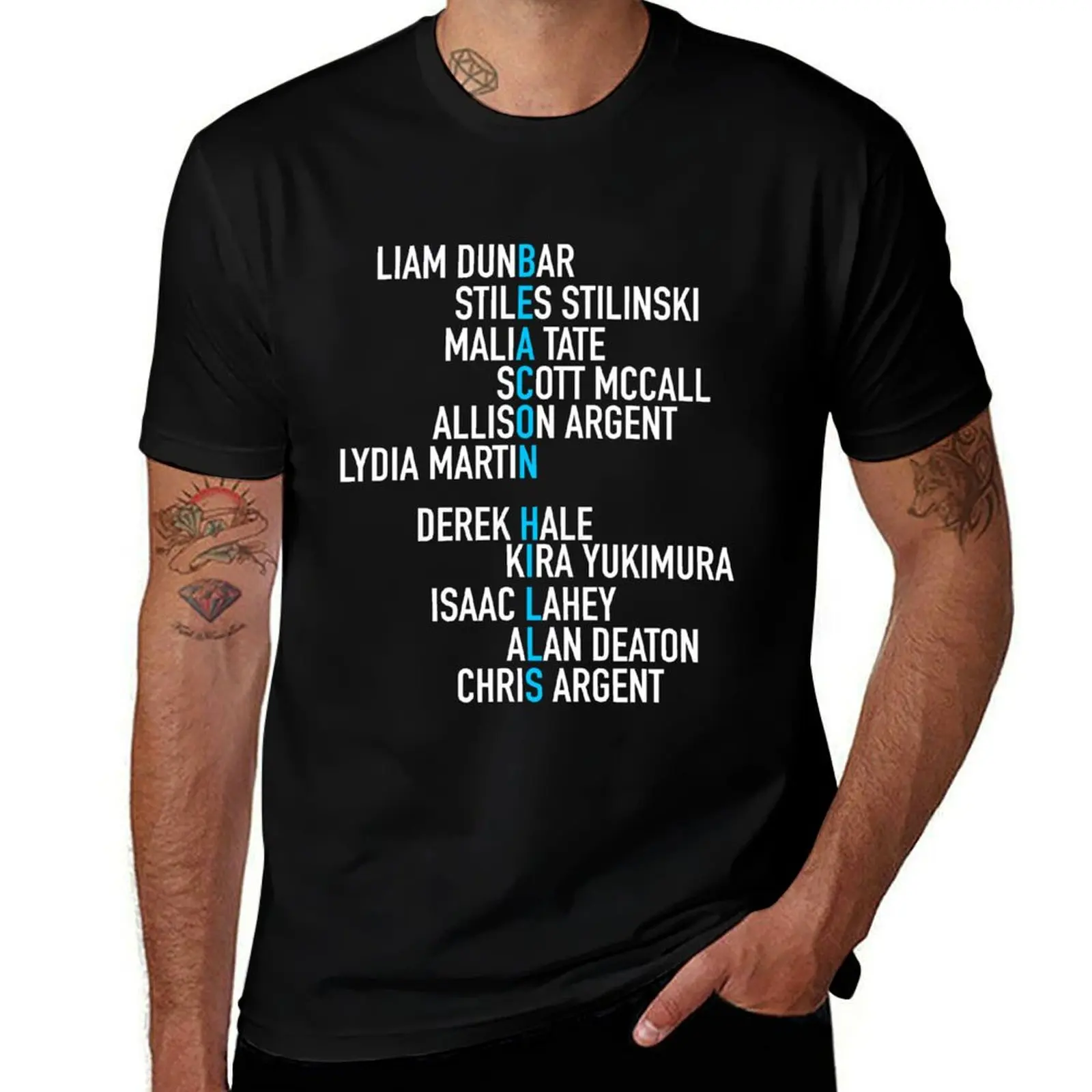 Teen Wolf Beacon Hills 2 T-Shirt Basic Short Sleeve for Men T-Shirt