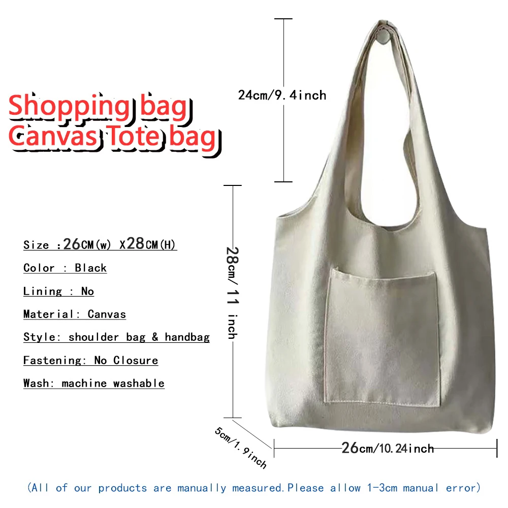 Nova bolsa tote de lona feminina meninas casual compras sacos de ombro dobrável cor sólida elegante eco-friendly harajuku bolsas femininas