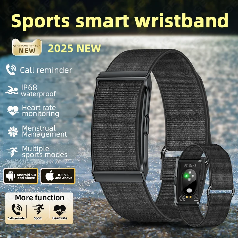 

Health Sports Band 2026 No Screen Smart Bracelet Blood Oxygen HRV Monitor Body Temperature Wristband Fitness Tracker Smartwatch