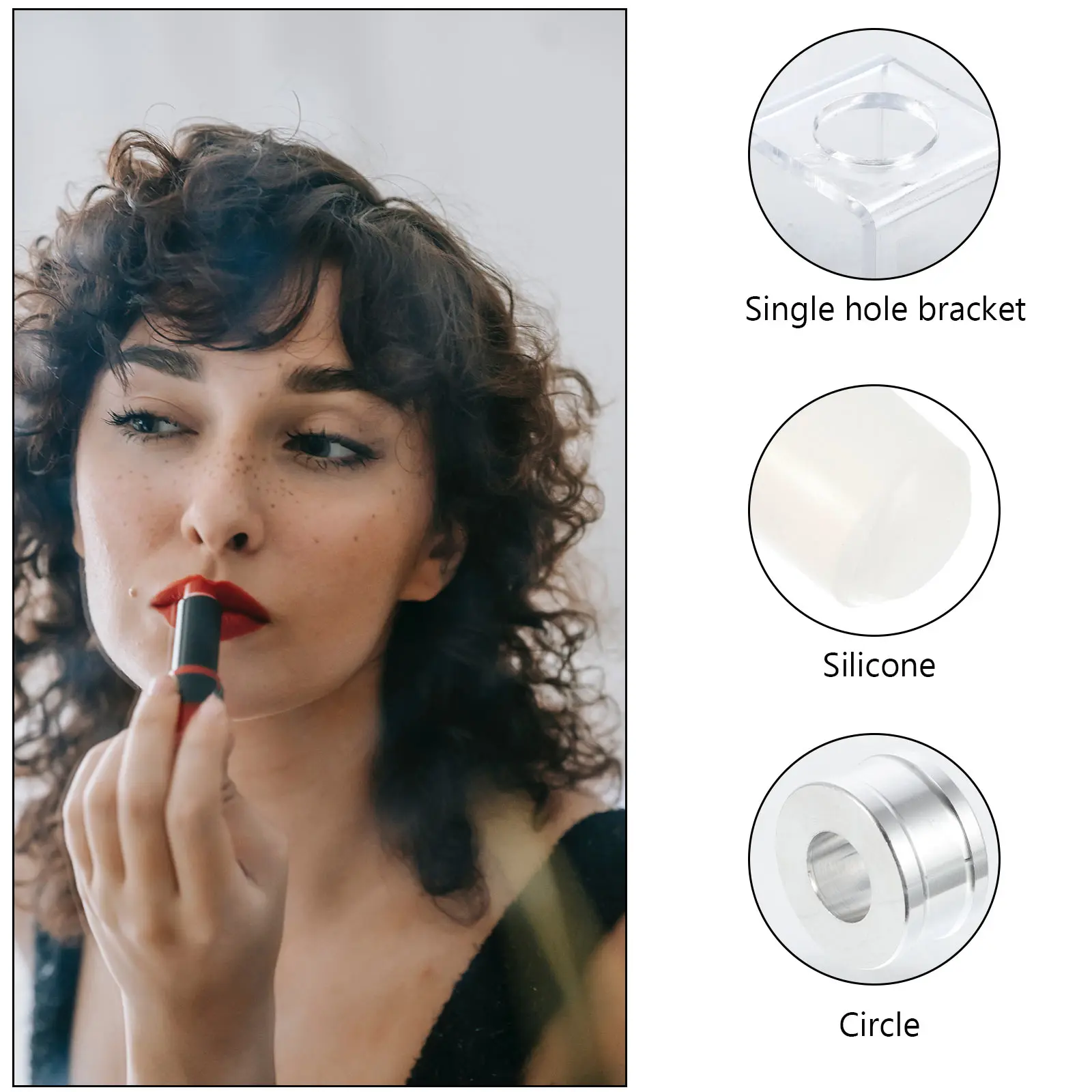 2 set 2 Sets Diy Lipstick Bracket For Silica Gel Tube Reusable Lip Balm Container Leak-Proof Homemade Making