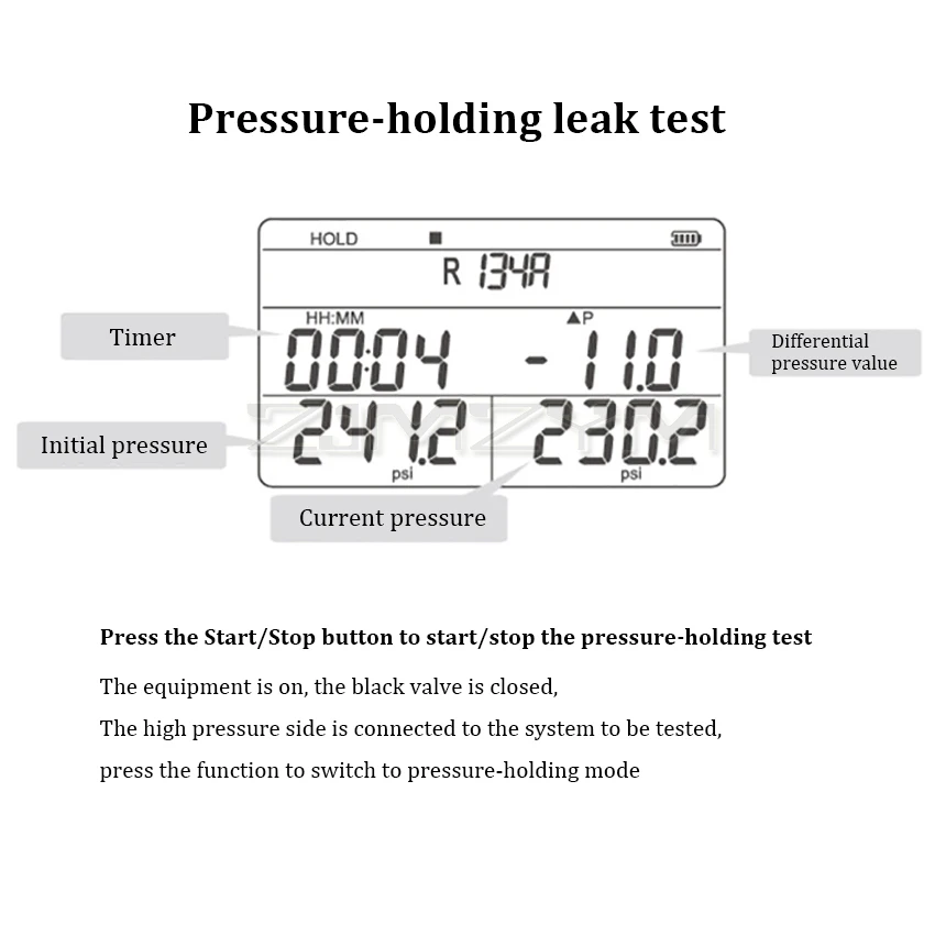 Imagem -04 - Digital Manifold Gauge Hvac Manômetro Ferramentas ac 2-way Válvula ar Condicionado Sistema de Refrigeração Vazamento Tester Lmg10