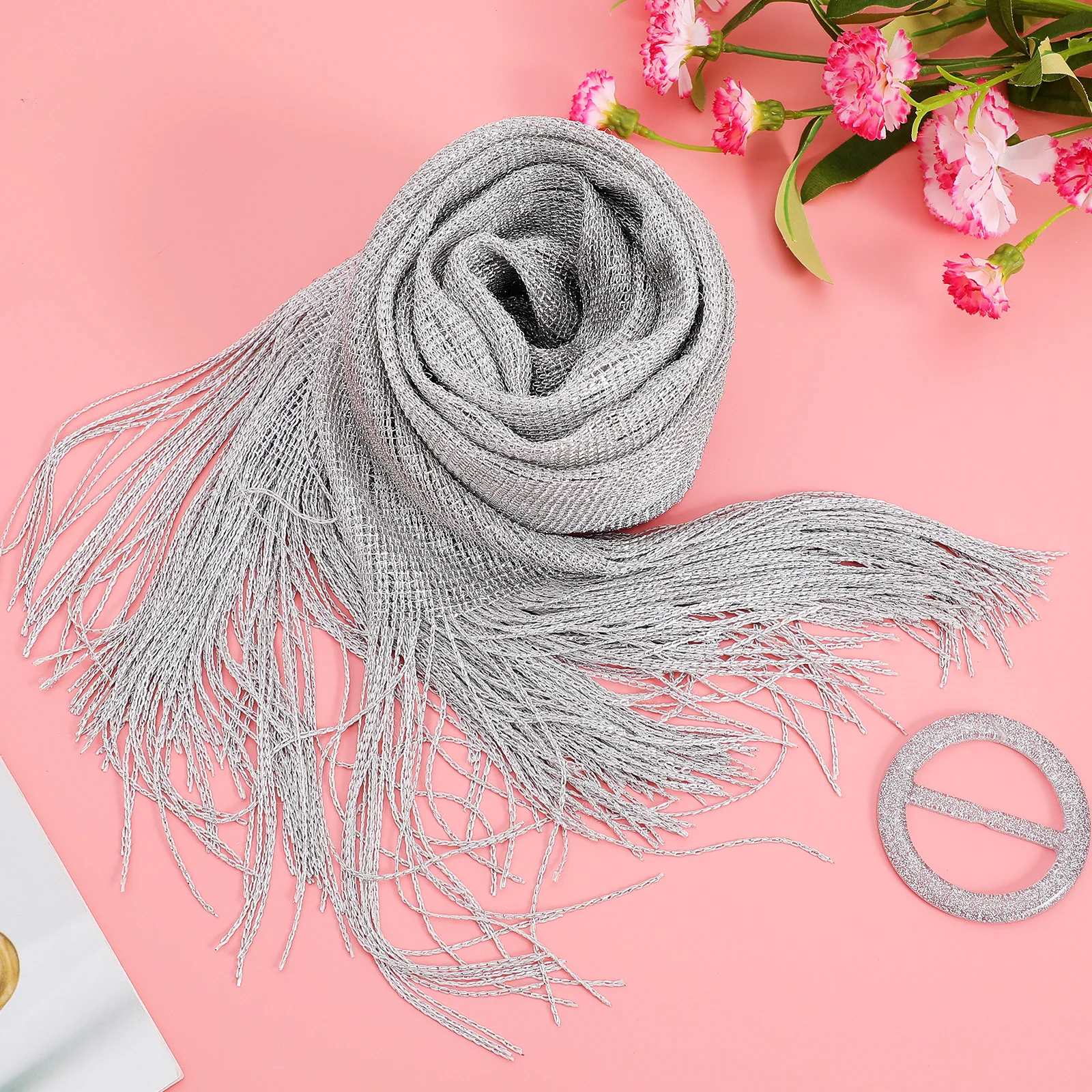 

Silver Shawl Elegant Formal Dressy Shoulder Wraps Shawls Scarf Silver Wrap Shawls For Women Dresses Evening Gowns Holiday