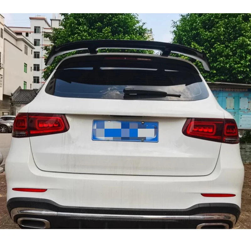 

Для Mercedes Benz GLC X253/2015-2025 год, спойлер на крышу, аксессуары, багажник автомобиля, задняя губа, хвостовое крыло, комплект кузова, глянцевый черный